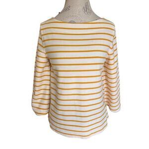 Old Navy striped blouse. Boat neck, 3/4" length bell sleeve, cotton blend size S